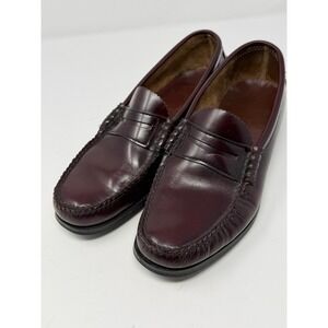 Dexter USA Burgundy Leather Penny Loafers Mens 8D Handsewn
